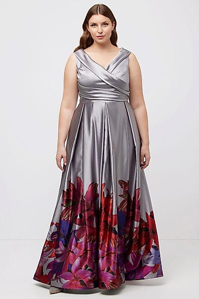 Ulla Popken Abendkleid Abendkleid Bordüre A-Linie günstig online kaufen