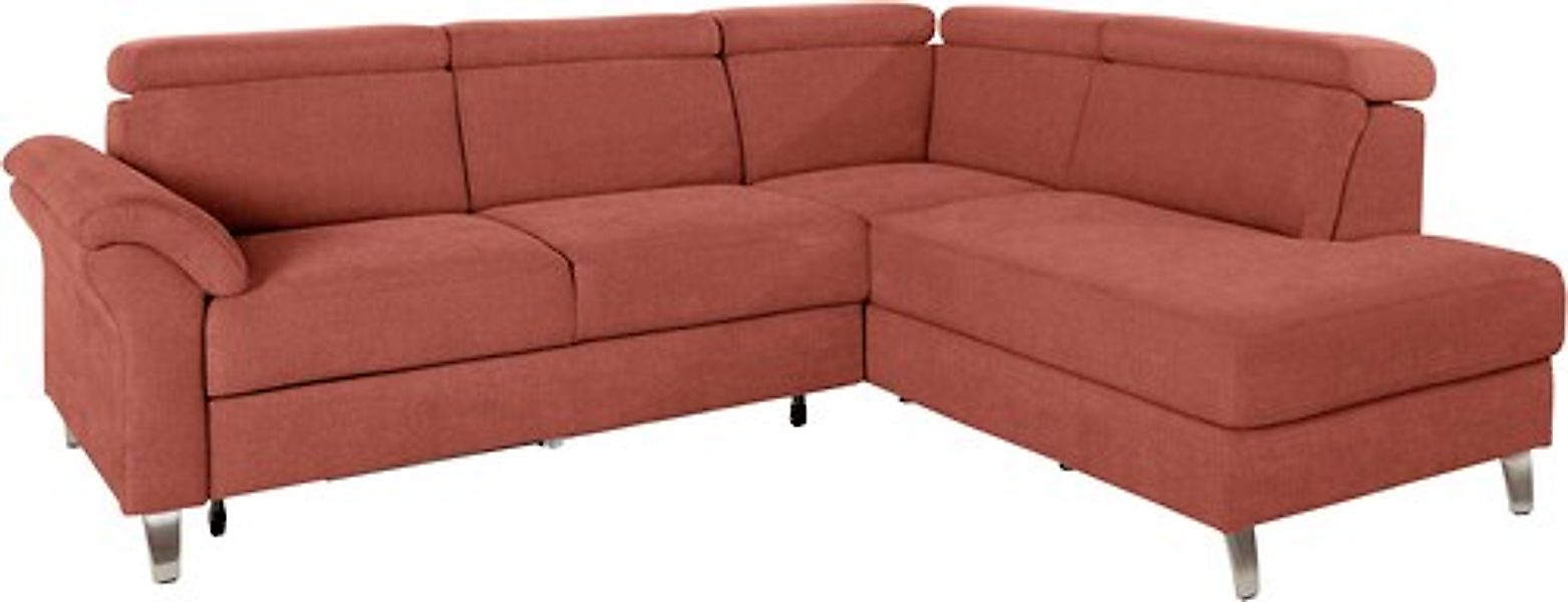 sit&more Ecksofa »Arngast L-Form« inklusive Kopfteilverstellung und Federke günstig online kaufen