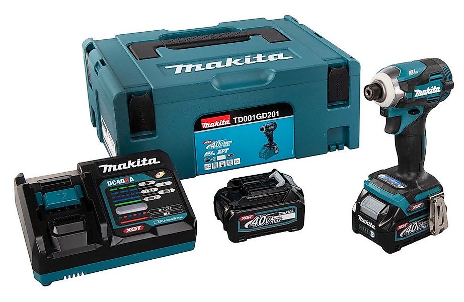 Makita Akku-Schlagbohrschrauber TD001GD201, max. 3700 U/min, inkl. 2 Akkus günstig online kaufen