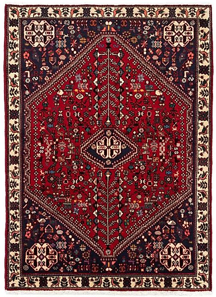 morgenland Wollteppich »Abadeh Medaillon Rosso scuro 144 x 100 cm«, rechtec günstig online kaufen