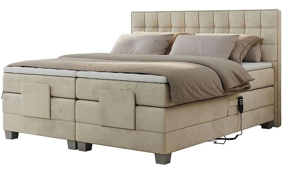 Motor Boxspringbett mit Bettkasten Elektro ¦ beige ¦ Maße (cm): B: 148 H: 1 günstig online kaufen