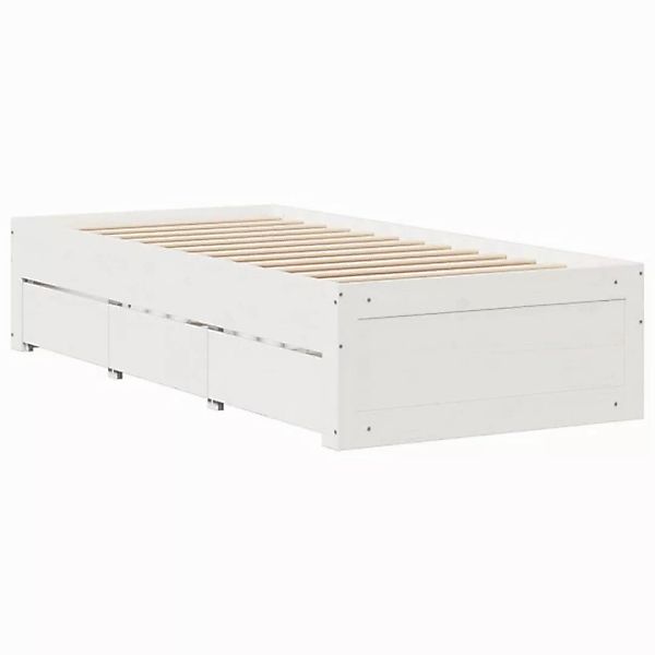 vidaXL Bett, Massivholzbett ohne Matratze mit Schubladen Braun 75x190 cm günstig online kaufen