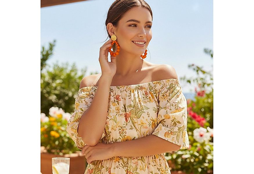 KARMA Perlenohrringe XL Damen Ohrringe vers. Farben bunt 7 cm (Statement-Oh günstig online kaufen