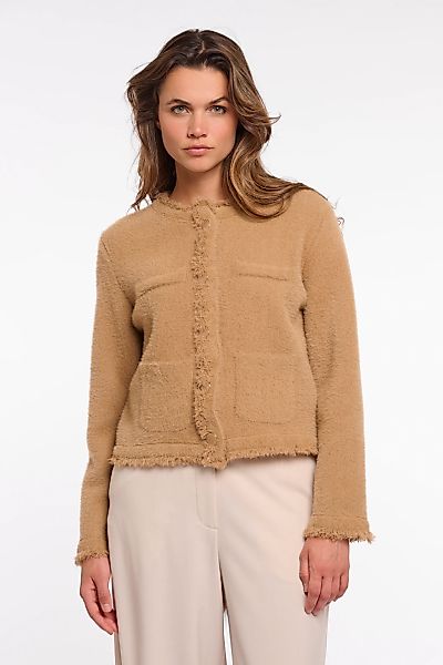 Rino & Pelle Cardigan "VANNA" Kuschelfleece mit Knopfverschluss und aufgese günstig online kaufen