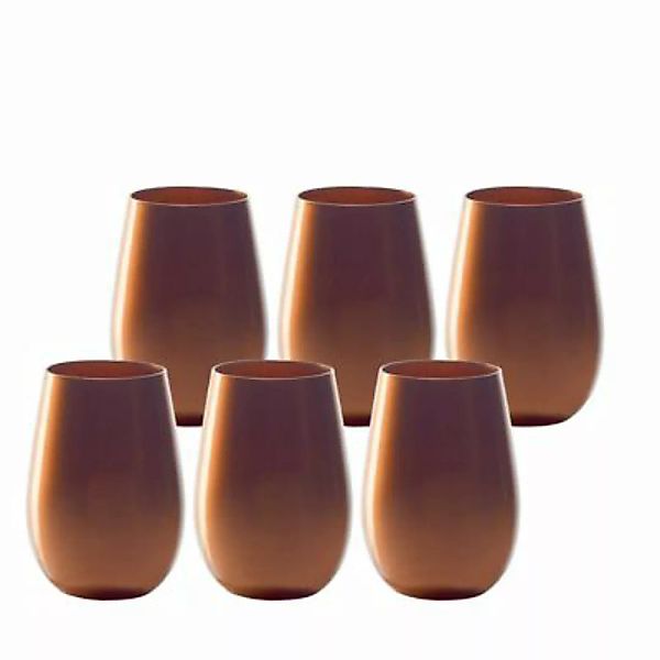 ELEMENTS Becher 465 ml bronze 6er Set Trinkgläser günstig online kaufen