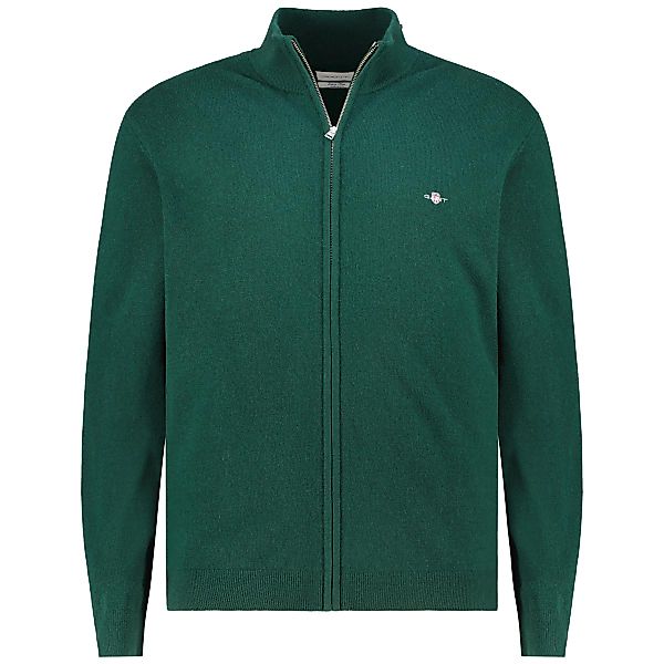 Gant Feinstrickjacke mit Lammwolle Farbe dunkelgrün Größe: 4XL günstig online kaufen