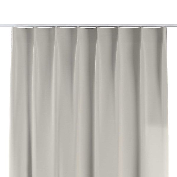 Vorhang mit flämischen 1-er Falten, hellgrau , Cotton Panama (702-45) günstig online kaufen