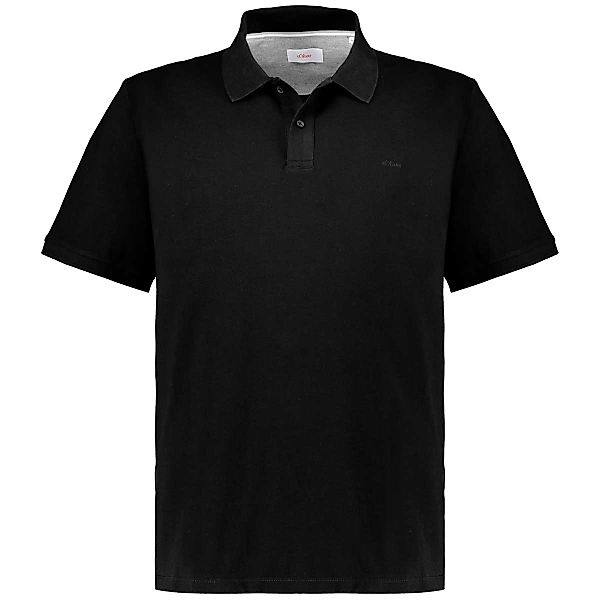 s.Oliver Poloshirt aus Baumwolle Farbe schwarz Größe: 4XL günstig online kaufen