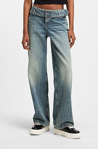 HUGO Blue Low-rise-Jeans Glory mit Denim-Gürtel, günstig online kaufen