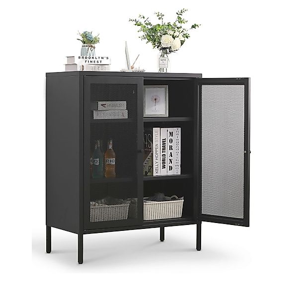 Mein-Regal Highboard MESH, Schwarz Highboard aus günstig online kaufen