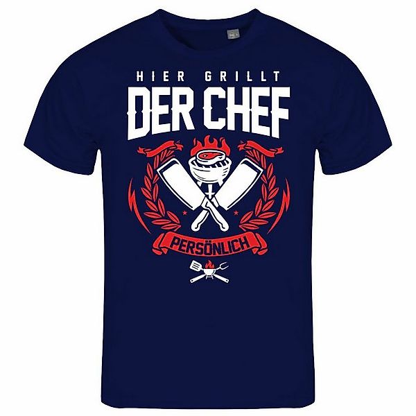 deinshirt Print-Shirt Herren T-Shirt Hier grillt günstig online kaufen
