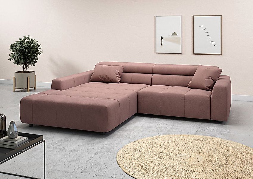 3C Candy Ecksofa "Denver auch mit Cord- und Easy care-Bezug, Kopfteilverste günstig online kaufen