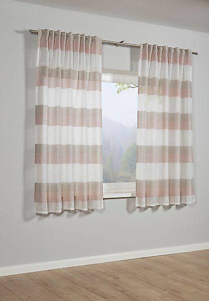 Sehlbach Gardine "Schal Blockstreifen" Schlaufen 1 Stk. tlg. mit Gardinenba günstig online kaufen