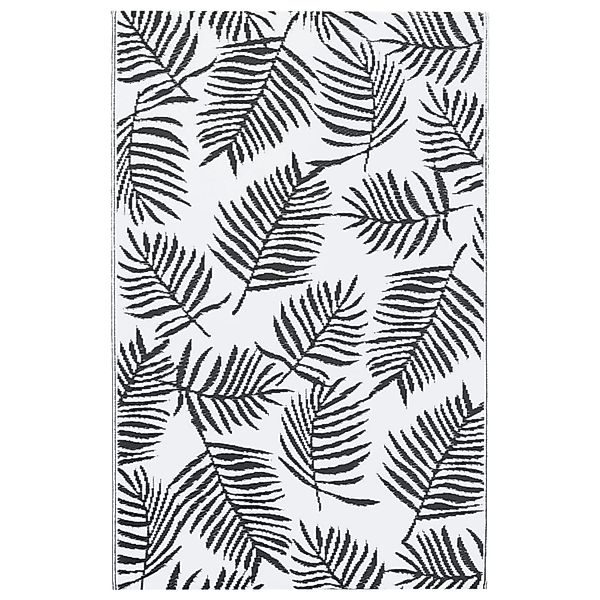 vidaXL Outdoorteppich Weiß Und Schwarz 120x180 Cm Pp 643945 günstig online kaufen