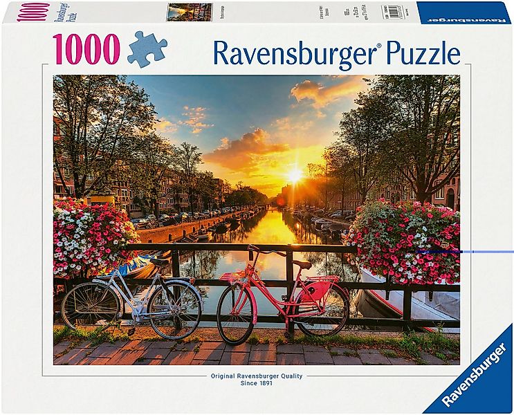 Ravensburger Puzzle Fahrräder in Amsterdam, 1000 Puzzleteile, Made in Germa günstig online kaufen