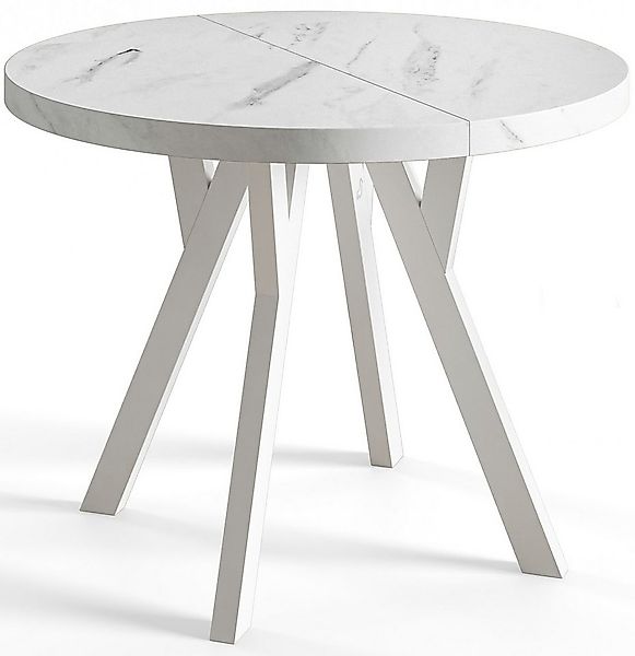 Alpi-Möbel Esstisch Wohnzimmertisch - Ausziehbarer runder Tisch 80-120 cm - günstig online kaufen