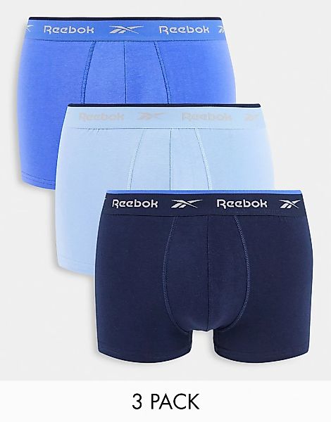 Reebok – 3er-Set Boxershorts in Blau günstig online kaufen