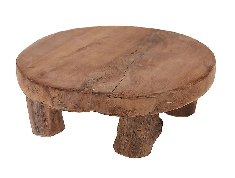 Spetebo Blumenständer Teak Holz Pflanzenhocker - 20 x 7 cm (Stück, 1 St., B günstig online kaufen