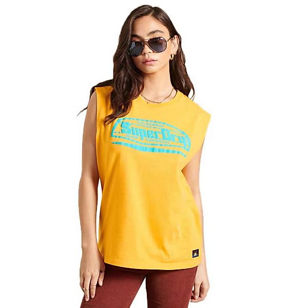 Superdry Cali Surf Graphic Ärmelloses T-shirt L Utah Gold günstig online kaufen