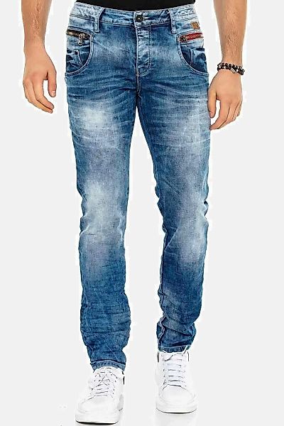 Cipo & Baxx Slim-fit-Jeans "Jeans", in verwaschenem Design, CD-394 günstig online kaufen