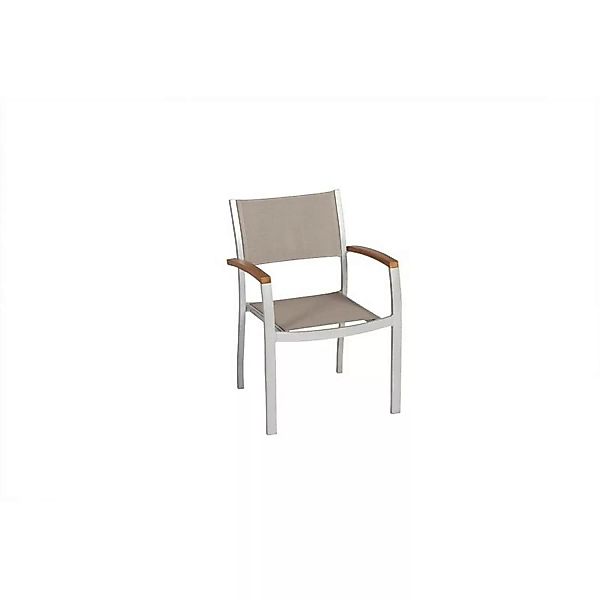 Sessel 2er Set Almeria-29 Aluminiumprofilrohr mit Textilgewebe und Akazienh günstig online kaufen