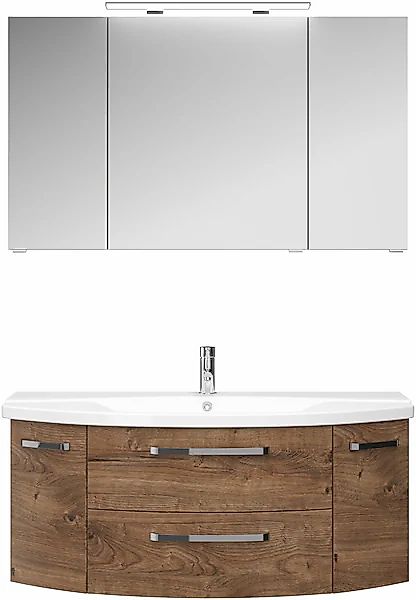 Saphir Badmöbel-Set »Serie 4010 2-teilig Keramik-Waschtisch mit LED-Spiegel günstig online kaufen