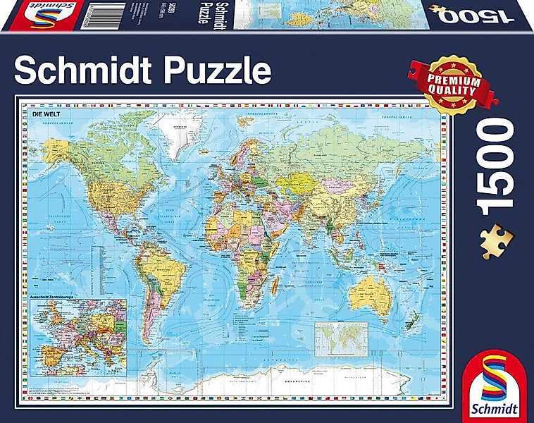 Schmidt Spiele Puzzle 1500 Teile Schmidt Spiele Puzzle Die Welt 58289, 1500 günstig online kaufen