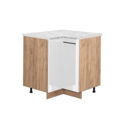 Vicco Eckunterschrank Fame-Line, Weiß Hochglanz/Goldkraft Eiche, günstig online kaufen