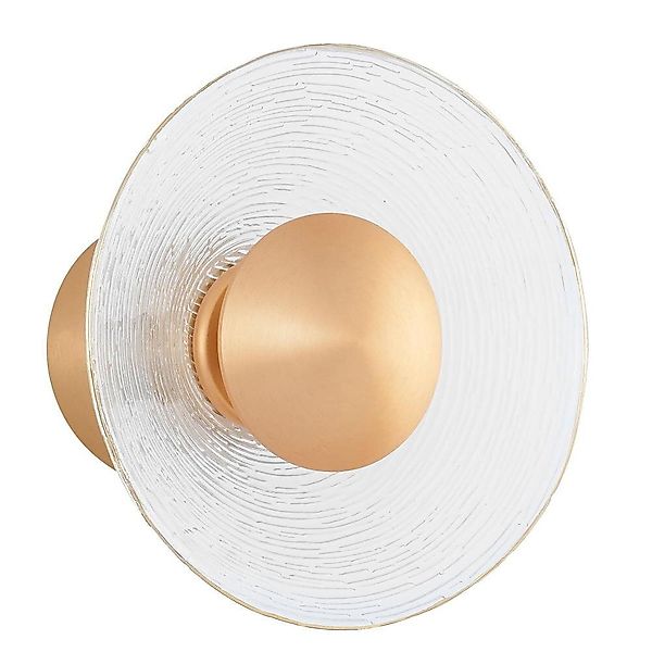 LED Wandleuchte Esil in Gold und Transparent 8W 536lm 160mm günstig online kaufen