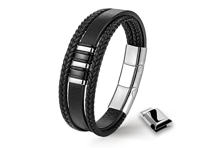 UNIQAL.de Lederarmband VORTEX EDITION – Echtleder, Edelstahl & sicherer Mag günstig online kaufen