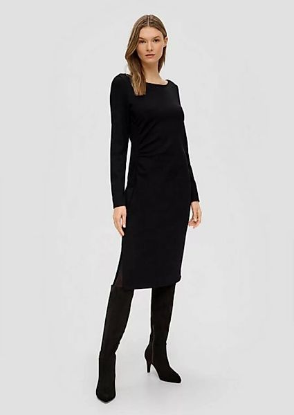s.Oliver BLACK LABEL Minikleid Jerseykleid aus Viskosemix Raffung günstig online kaufen