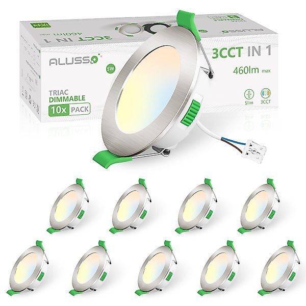 ALUSSO LED Einbaustrahler 10er-Set, 230 V, günstig online kaufen