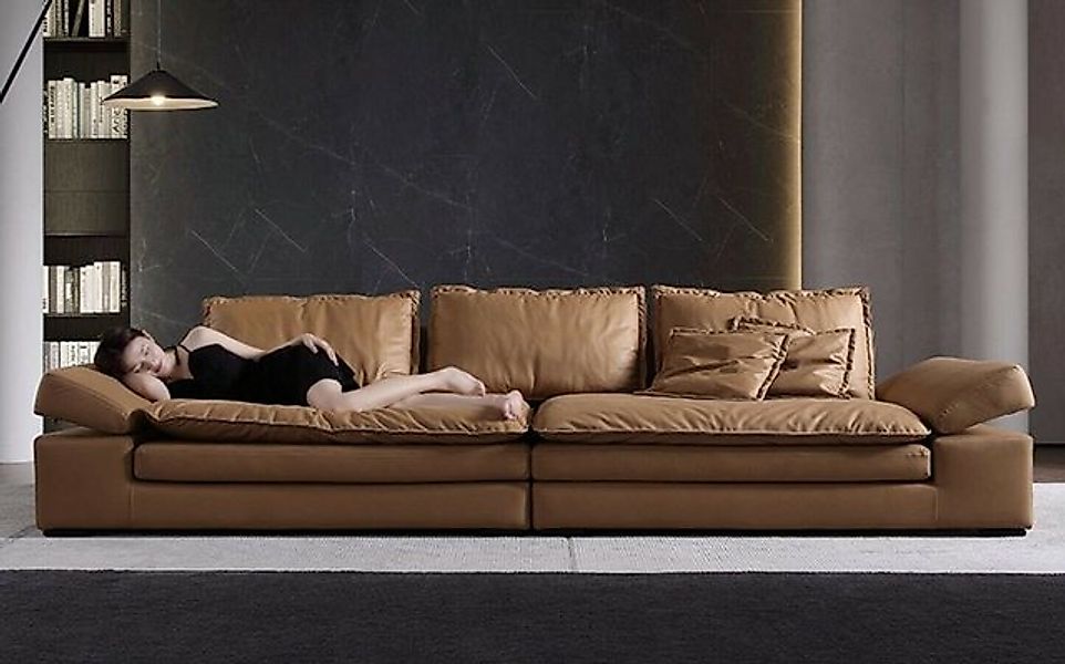 JVmoebel Sofa Sofas 4 Sitzer Textil Big Xxl Wohnzimmer Leder Couch Polsteru günstig online kaufen