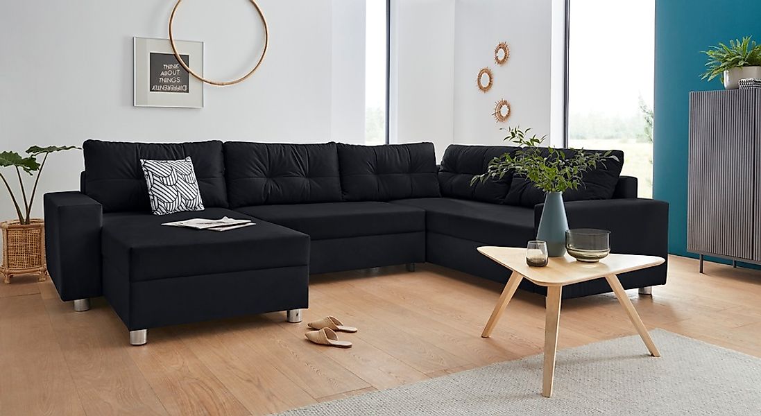 COLLECTION AB Wohnlandschaft "Paris U-Form" inklusive Federkern, wahlweise günstig online kaufen