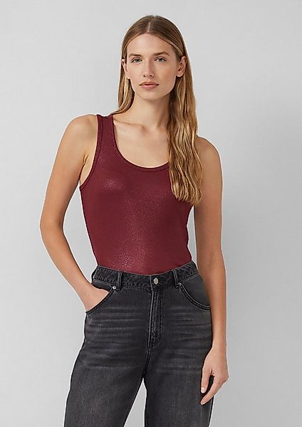 s.Oliver Muscleshirt T-Shirt Geripptes Tanktop in Glitzer-Optik günstig online kaufen