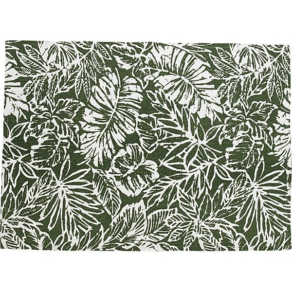 OBI Baumwoll Teppich gemustert Grün-Weiß 60 x 90 cm günstig online kaufen