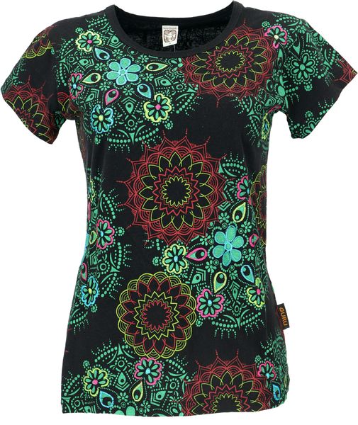 Guru-Shop T-Shirt Boho T-Shirt mit Mandaladruck, günstig online kaufen