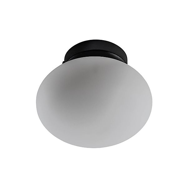 Deckenlampe Ufo, schwarz/weiß, Ø 18 cm, Glas, G9 günstig online kaufen