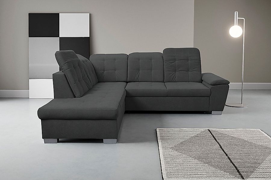WERK2 Ecksofa "Bonny inkl. Kopfteilverstellung, Bettfunktion, Stauraum, Bre günstig online kaufen
