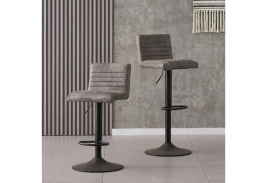 JYMTOM Barhocker 2er-Set Barhocker, höhenverstellbar, 360° drehbar, gepolst günstig online kaufen