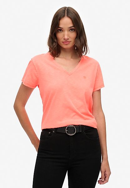 Superdry T-Shirt "STUDIOS SLUB EMB VEE TEE" günstig online kaufen
