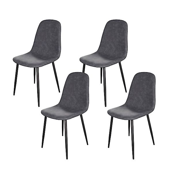 HTI-Living Esszimmerstuhl Stuhl Savannah PU Antikgrau günstig online kaufen