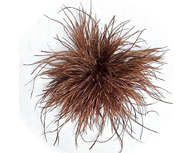 Brosche Federbrosche Braun Clip Antecker Federn Klammer Haarklammer Strauße günstig online kaufen