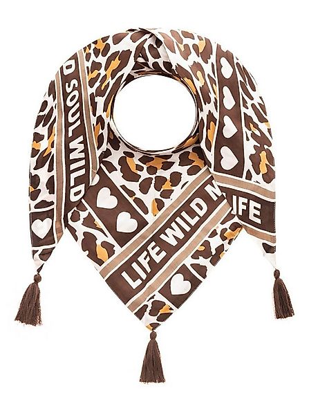 Zwillingsherz Dreieckstuch Zwillingsherz Dreieckstuch "Life Wild", Tasseln günstig online kaufen