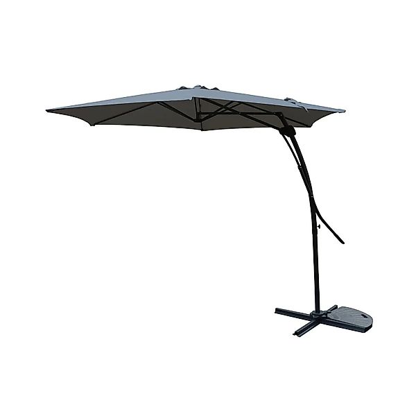 Lex Ampelschirm Sonnenschirm 3,5m Gartenschirm Push Up Aanthrazit inkl Kreu günstig online kaufen
