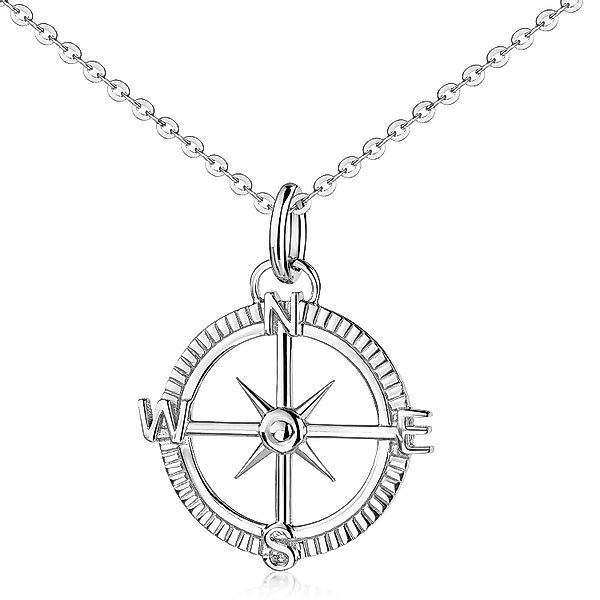 Materia Kettenanhänger Silber Kompass / Windrose günstig online kaufen