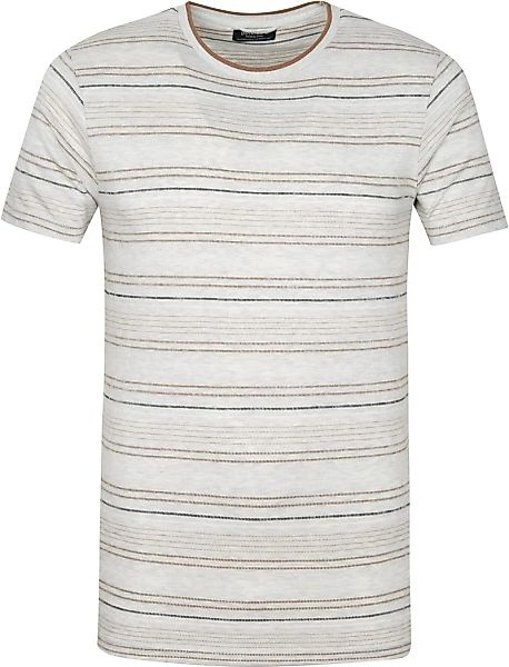 Dstrezzed T Shirt Streifen Hellgrau - Größe XL günstig online kaufen