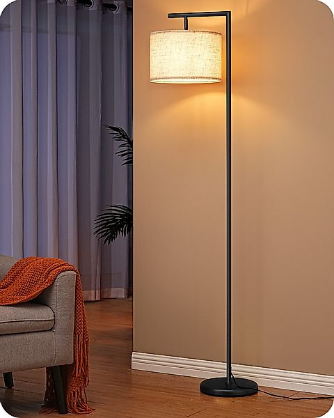 EDISHINE Stehlampe Bogenlampe, Stehlampe Wohnzimmer, Lampenschirm günstig online kaufen