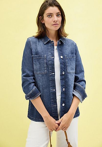 CECIL Jeansjacke Denim-Overshirt mit Knopfleiste und Brusttaschen günstig online kaufen