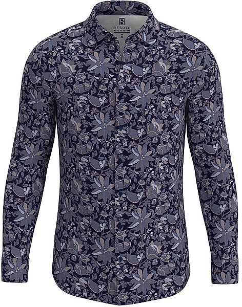 DESOTO Hemd Kent Blumenmuster Blau - Größe XL günstig online kaufen